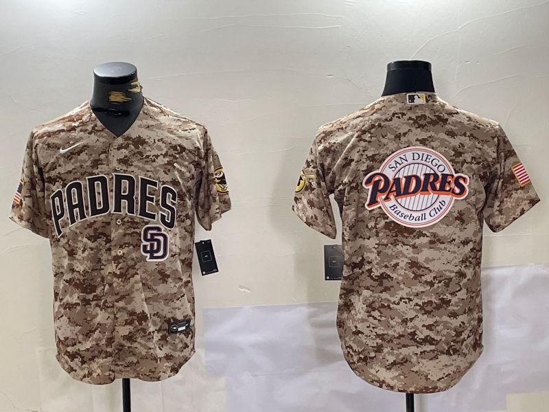 Men San Diego Padres Blank Camo Fashion 2024 Nike MLB Jersey style 10